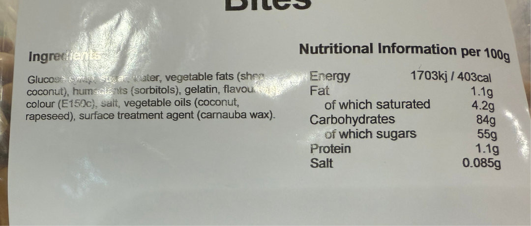 Caramel Chewy Bites 100g