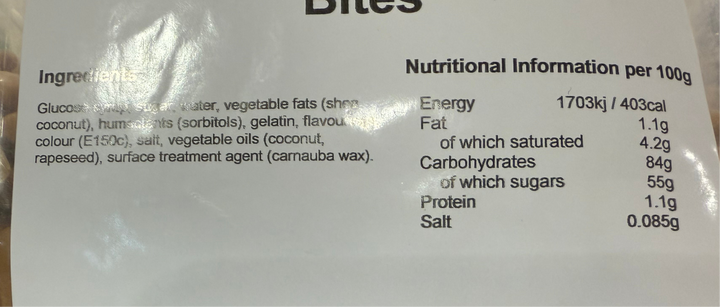 Caramel Chewy Bites 100g