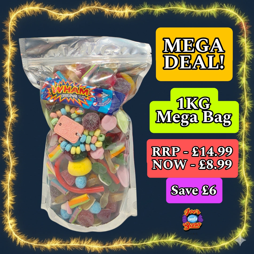 1kg Mega Sweets Bag - Pick & Mix Saving £6 Deal