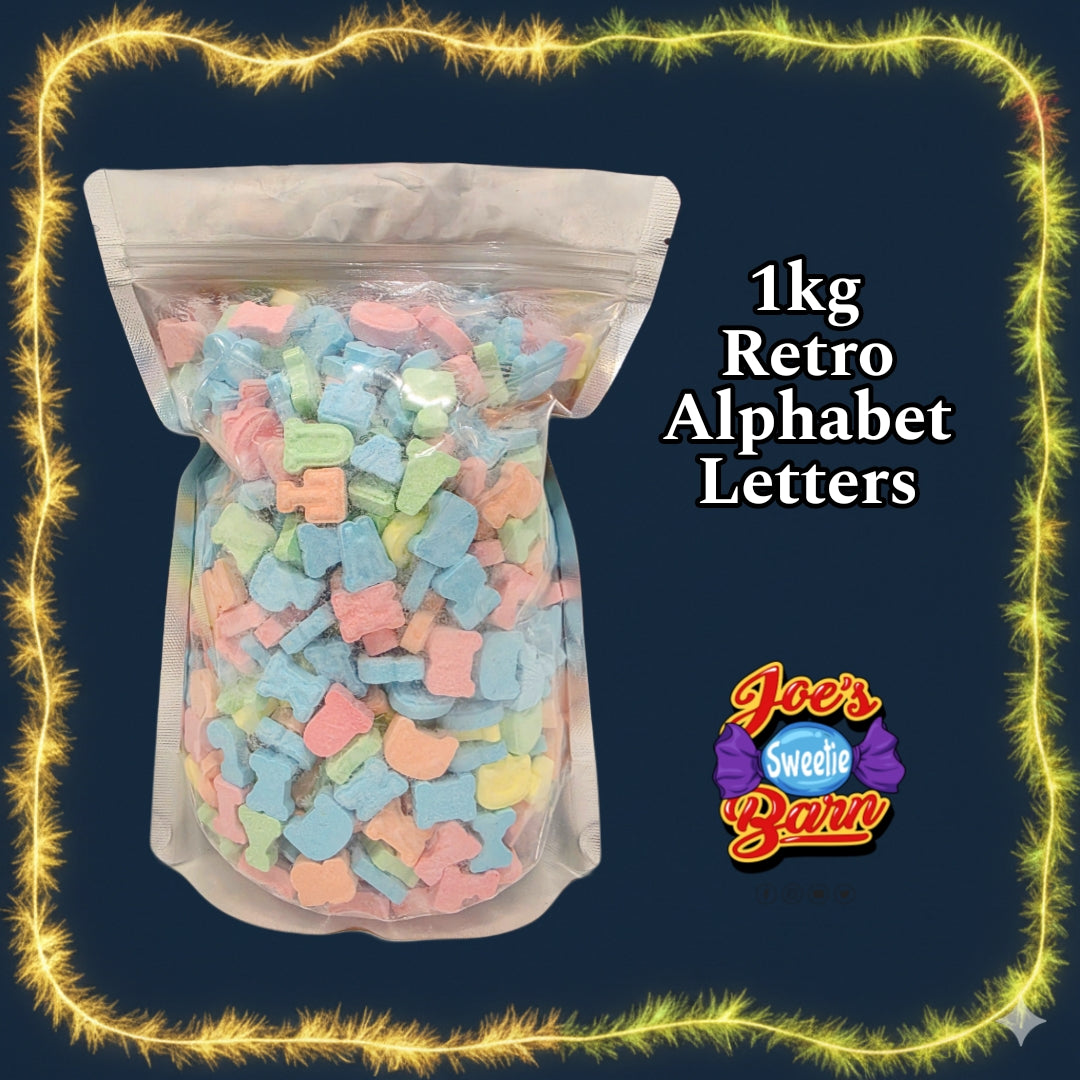 1kg Retro Alphabet Letters Sweets From Joe's Sweetie Barn