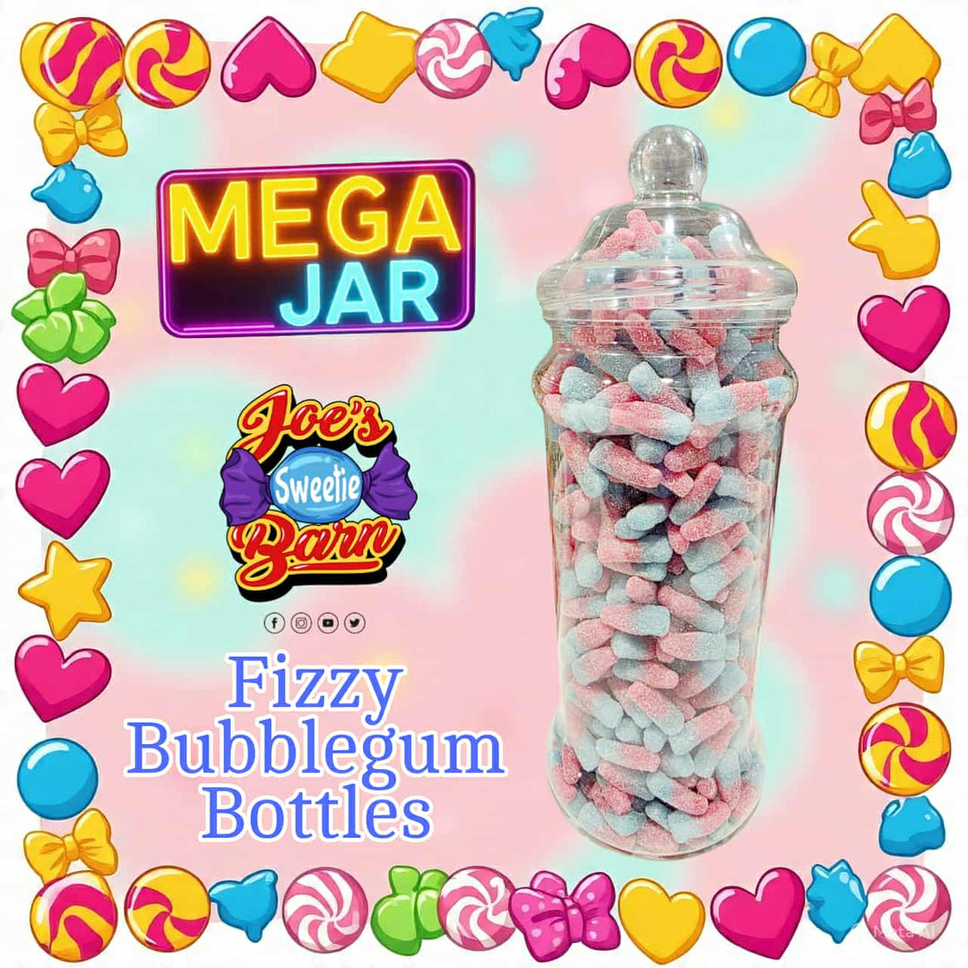 Fizzy bubblegum bottles sweets jar at Joe's Sweetie Barn