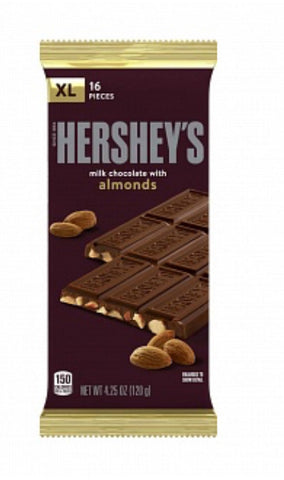Hershey Milk Chocolate With Almonds 120g - BB 29/02/24