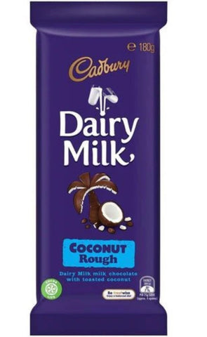 Australian Dairy Milk Coconut Rough 180g - Best Before 31/3/25