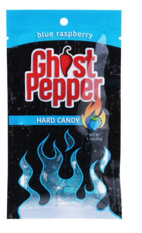 Flamethrower Candy's Ghost Pepper Hard Candy Blue Raspberry 1.3oz (36g)