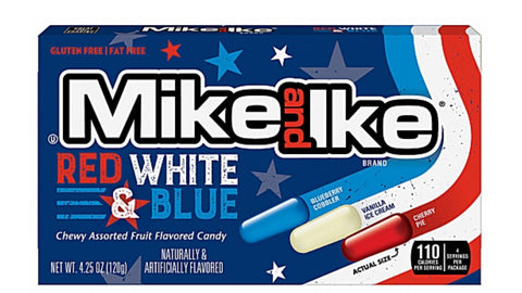 Mike and Ike Red, White & Blue 120g - BEST BEFORE 30/6/25