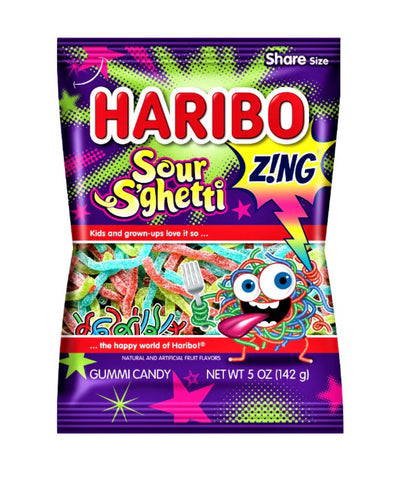 Haribo Sour S'ghetti Peg Bag 5oz (142g)