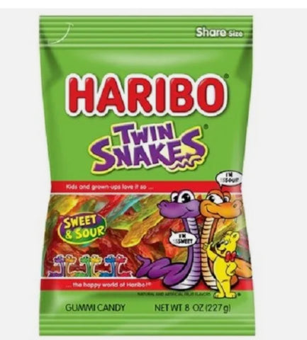 Haribo Twin Snakes 227g (BB 31/12/23)