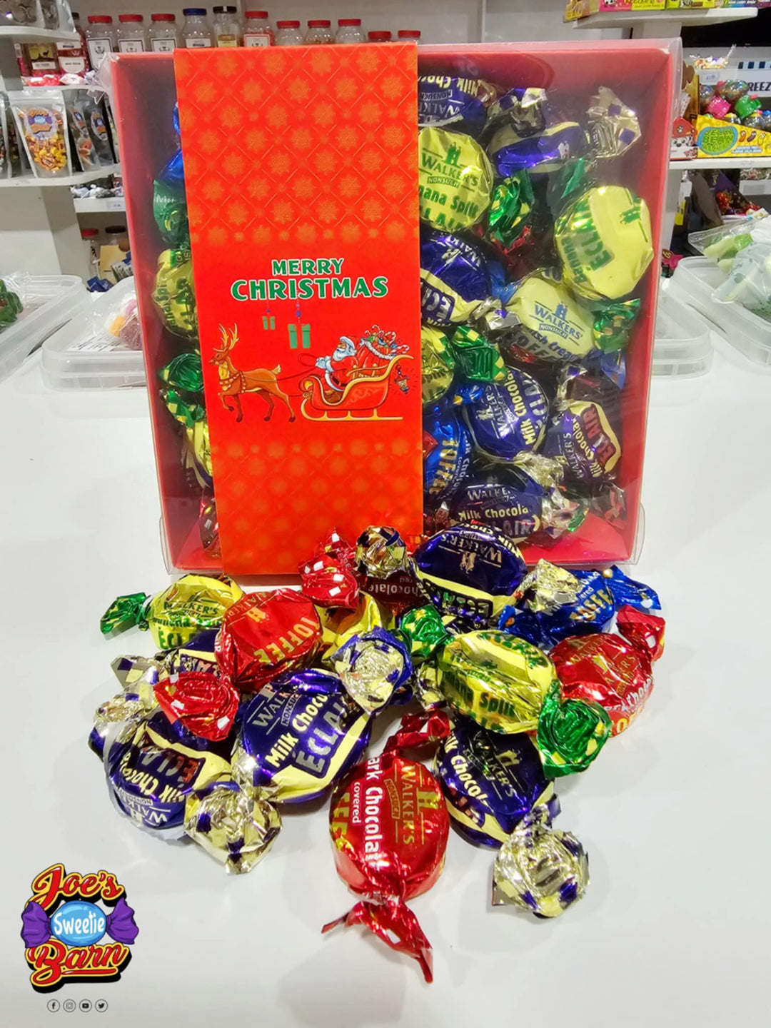Xmas Gift Box - Filled With Walkers Assorted Toffees 350g