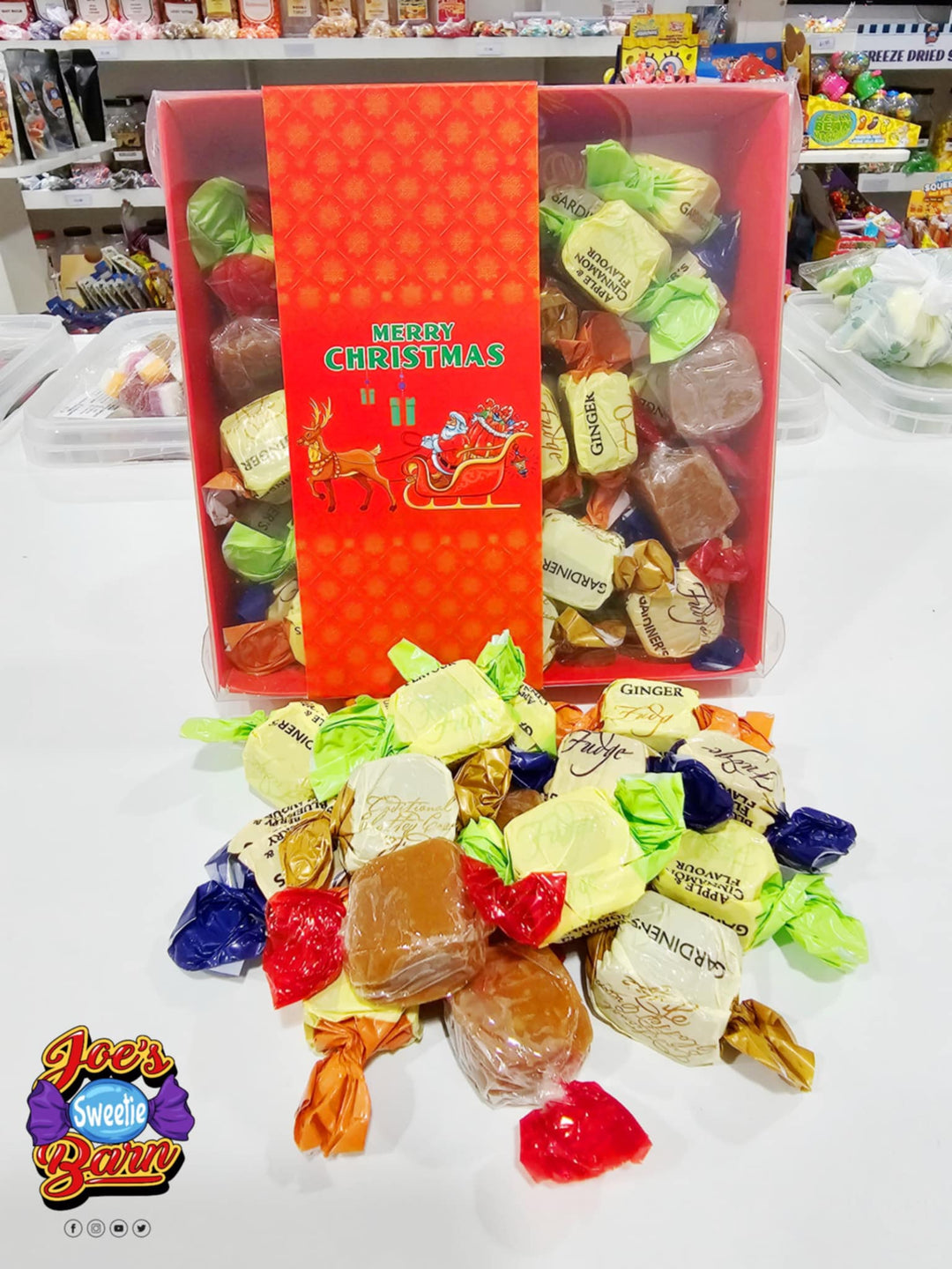 Xmas Gift Box - Filled With Mixed Fudge 350g