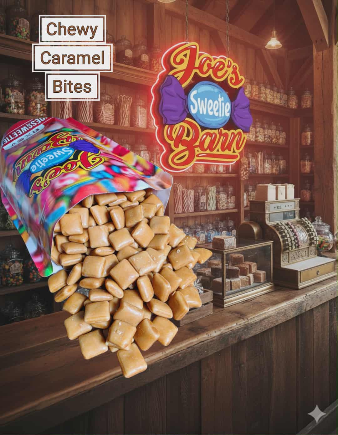 600g Chewy Caramel Bites Bag