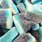 Fizzy Blue Raspberry Slices 100g