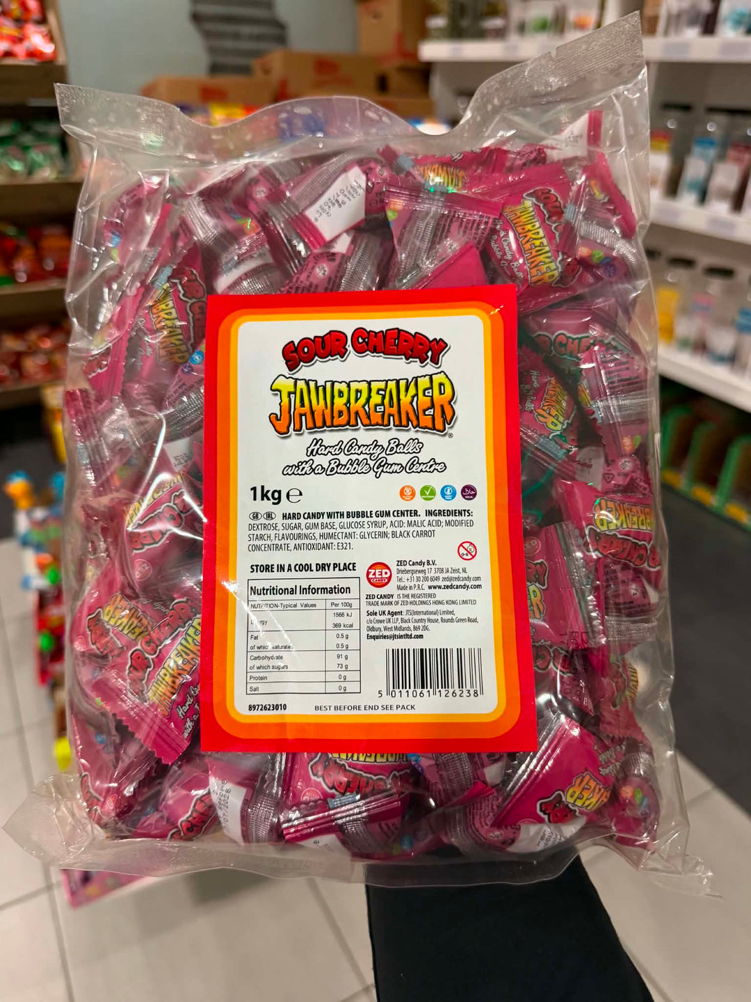 1kg Sour Cherry Jawbreakers - Best Before 17/07/26