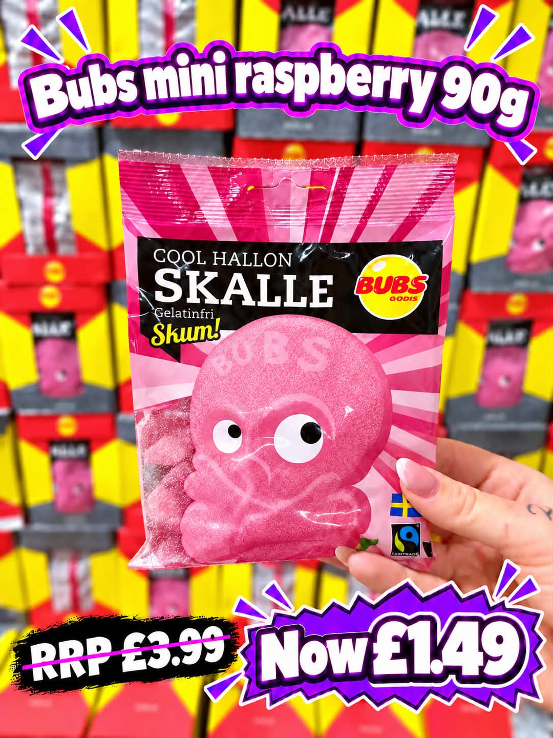Bubs Mini Raspberry 90g - Best Before 31/08/2026