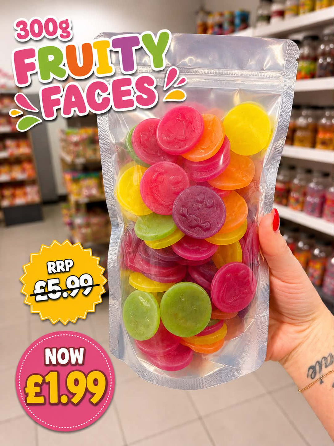 300g Fruity Faces - OFFER PRICE!