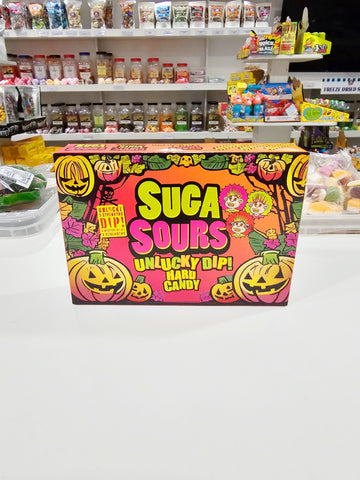 Suga Sours Unlucky Dip Pumpkin Theatre Box 100g - Halloween Edition