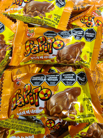 Sapito Bombón Milk Chocolate Frogs Filled with Dulce de Leche & Crispy Cereals 10 g