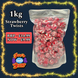 1kg Strawberry Twists Bag