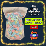 1kg Alphabet Letters - Retro