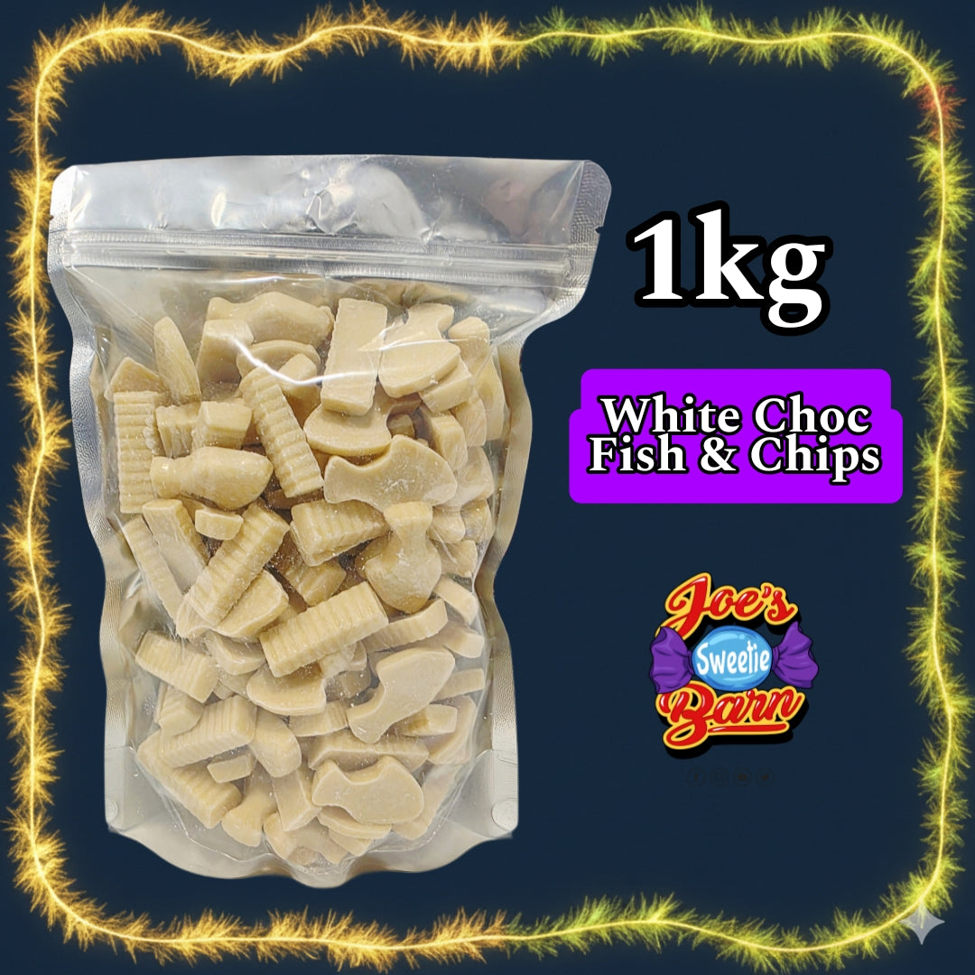 1kg White Chocolate Fish & Chips