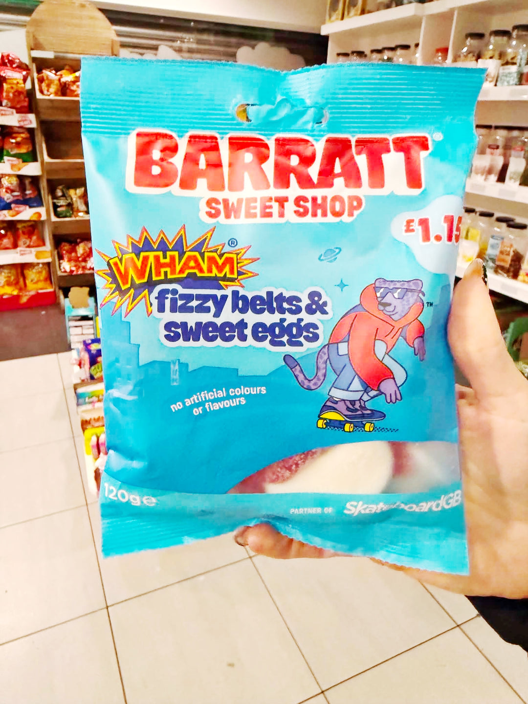 Barratt Wham Fizzy Belts & Sweet Eggs 120g