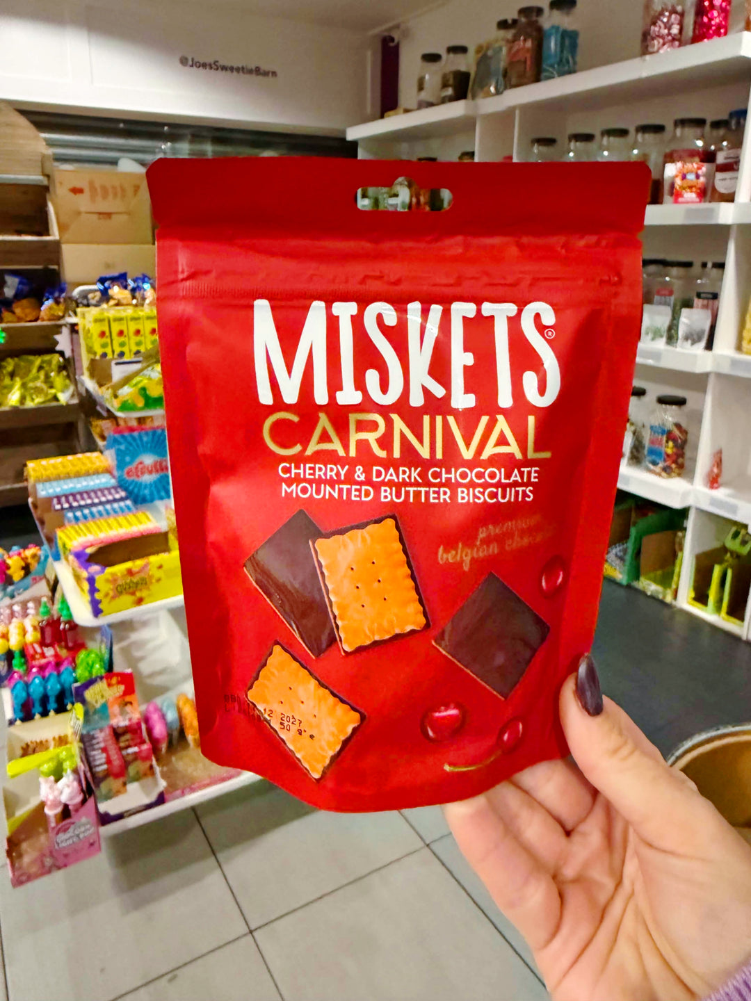 Misket Dark Chocolate & Cherry Biscuits 50g