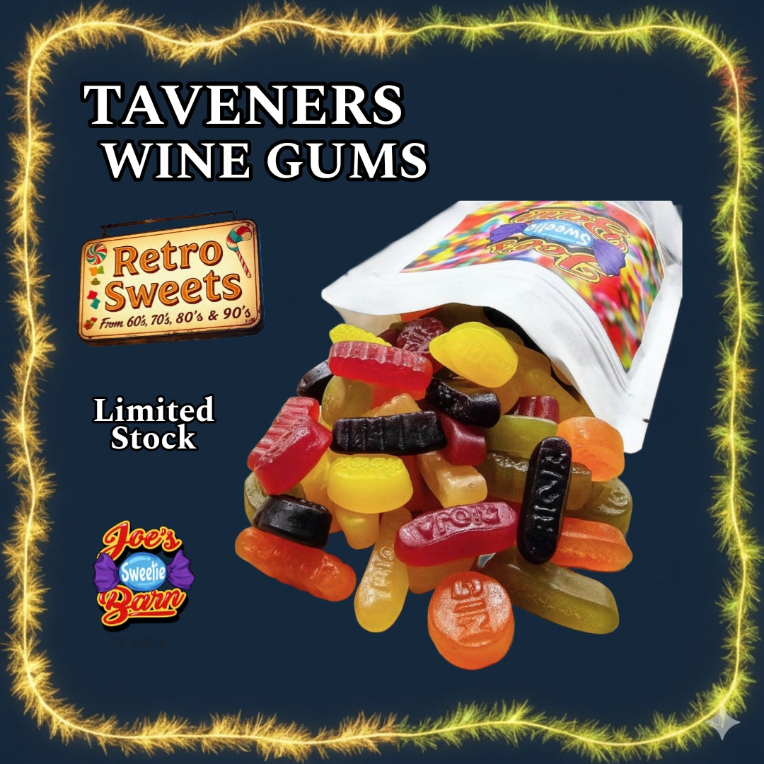 Retro Tavener's Wine Gums Sweets Bag