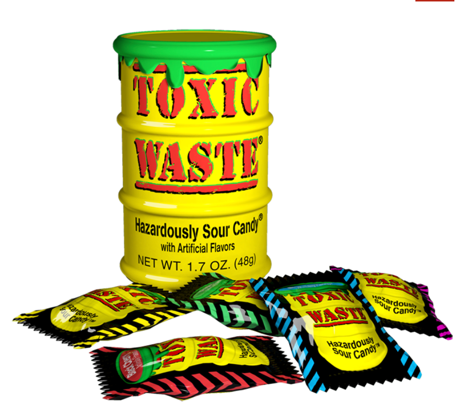 Toxic Waste Yellow Drum Extreme Sour Candy 1.5oz (42g)
