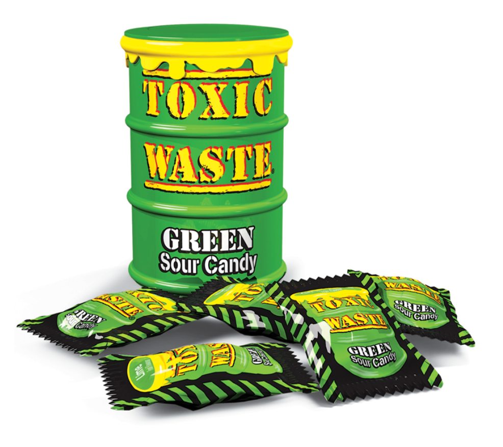 Toxic Waste Green Drum Extreme Sour Candy 1.5oz (42g)