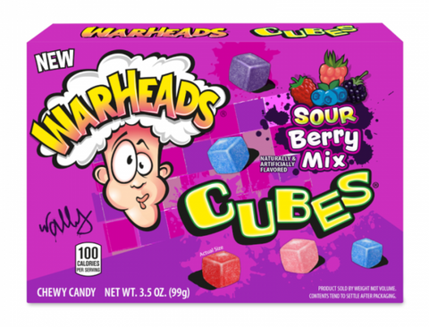 Warheads Berry Mix Cubes Theater Box - 3.5oz (99g)