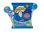 Warheads Super Sour Bubble Gum Pops Blue Raspberry 105g