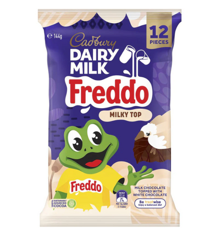 Cadbury Dairy Milk Freddo Milky Top 12-Pack - 144g [Australian] - Best before 22/06/25