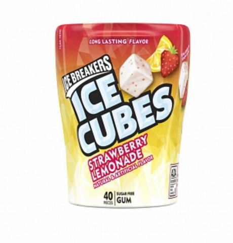 Ice Breakers Gum Ice Cubes Strawberry Lemonade 92g - Best Before 31/08/24