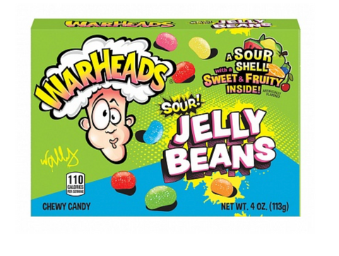Warheads Sour Jelly Beans 113g - Best Before 31/08/25