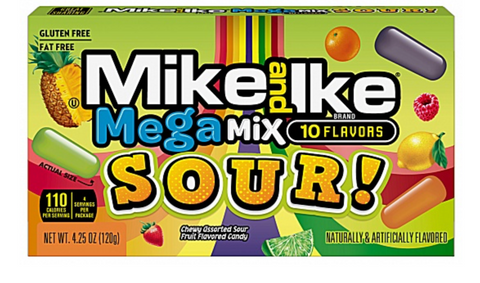 Mike and Ike Mega Mix Sour 120g - Best Before 30/06/25