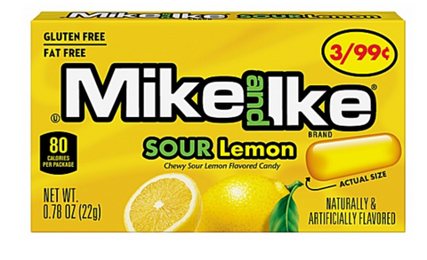 Mike and Ike Sour Lemon 22g - Best Before 30/09/25