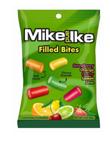 Mike and Ike Filled Bites Fruit 85g - Best Before 30/09/25