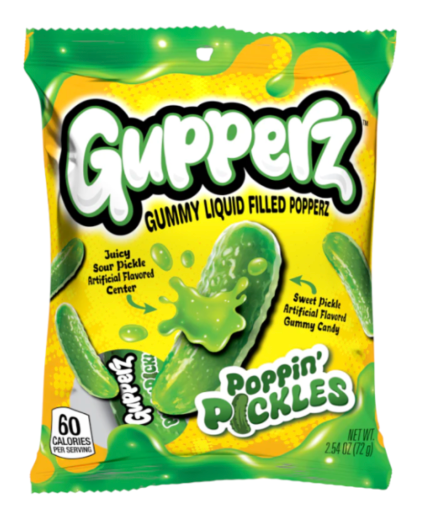 Gupperz Poppin' Pickles Liquid Filled Gummies - 2.54oz (72g)