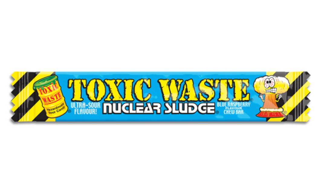 Toxic Waste Nuclear Sludge Chew Bar Blue Raspberry 0.7oz (20g)