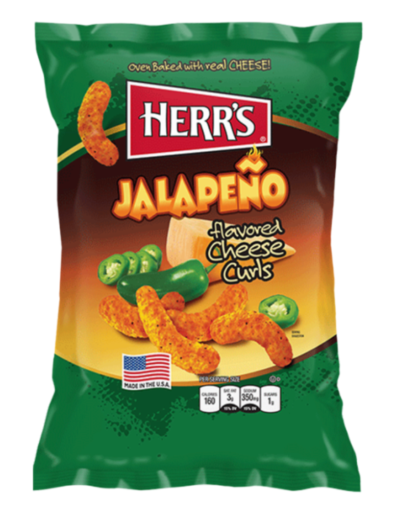 Herr's Jalapeno Cheese Curls - 6oz (170g)