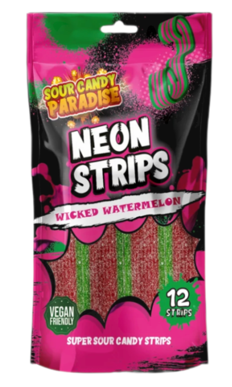 Sour Candy Paradise Neon Strips Wicked Watermelon - 130g