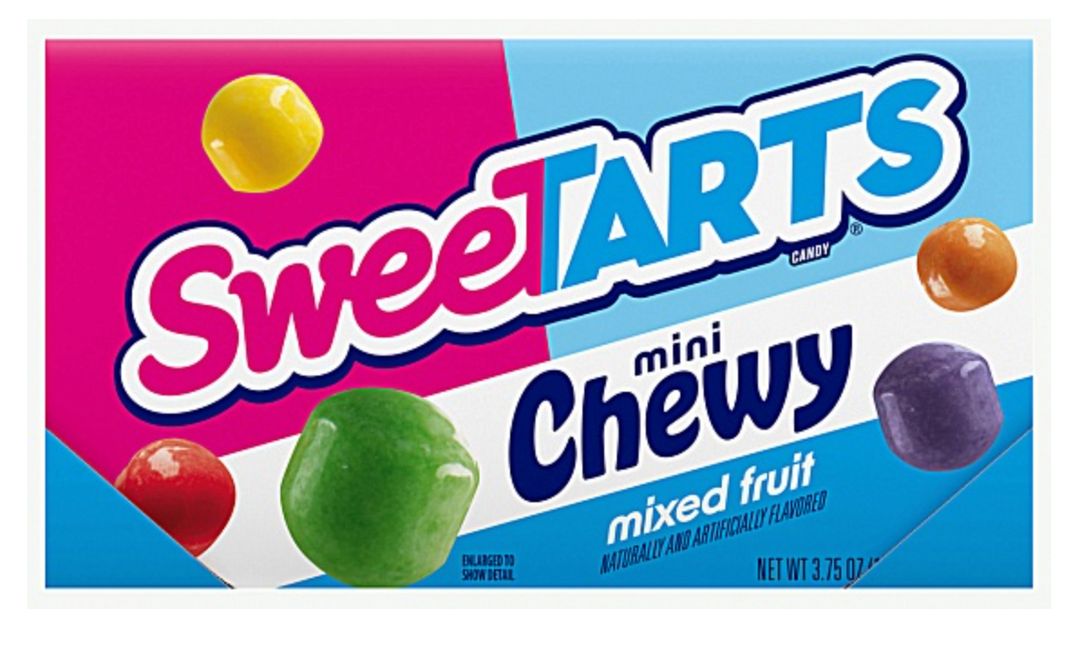 Mini Chewy SweeTARTS 105g Theatre Box - Best Before 03/08/26