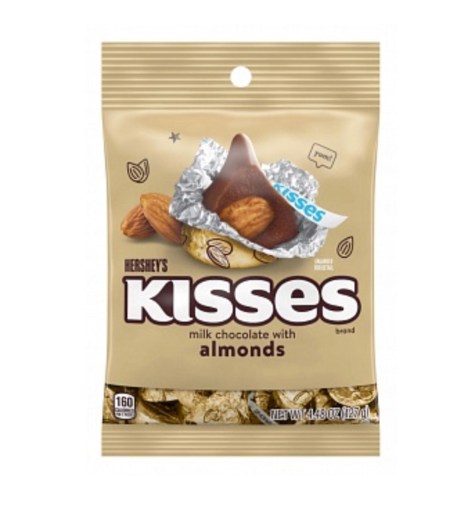 Hershey's Kisses Milk Chocolate with Almonds 127g - Best Before 31/08/26