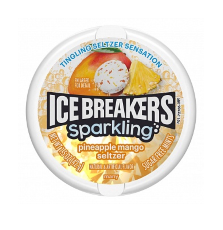 Ice Breakers Sparkling Pineapple Mango Seltzer 43g - Best Before 31/08/26