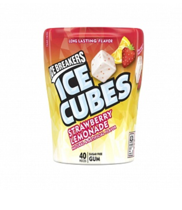 Ice Breakers Gum Ice Cubes Strawberry Lemonade 92g - Best Before 31/08/26
