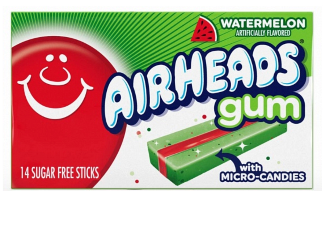 Airheads Gum Watermelon 34g - Best Before