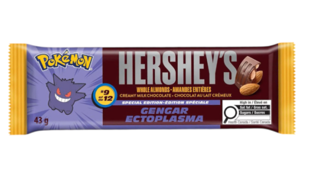 Hershey's Special Edition Pokemon Milk Chocolate with Almond - 43g [Canadian]