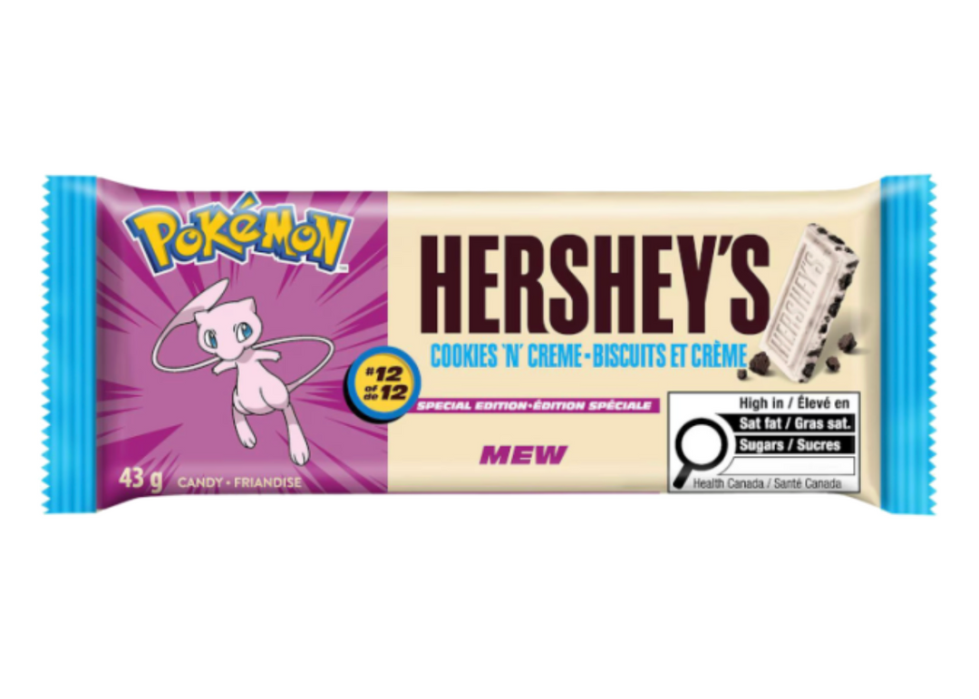 Hershey's Special Edition Pokemon Cookies n Crème Bar - 43g [Canadian]
