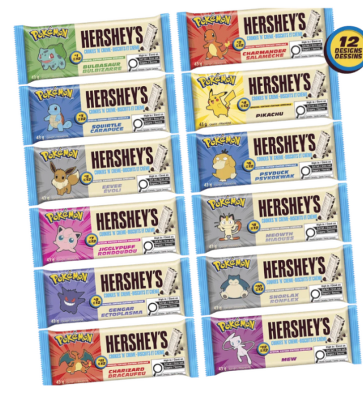 Hershey's Special Edition Pokemon Cookies n Crème Bar - 43g [Canadian]