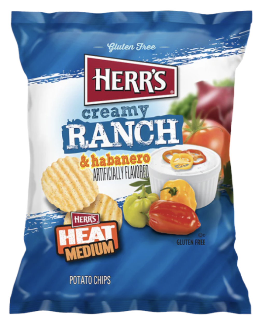 Herr's Creamy Ranch &amp; Habanero Potato Chips - 1.5oz (42.5g)