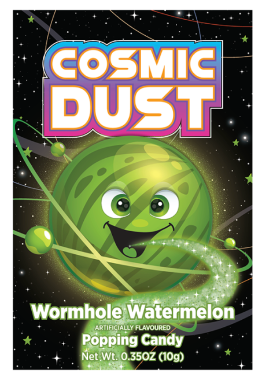 Cosmic Dust Wormhole Watermelon Popping Candy - 0.35oz (10g)